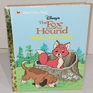 Vtg 1981 Little Golden Book "The Fox and the Hound ~ Hide and Seek"